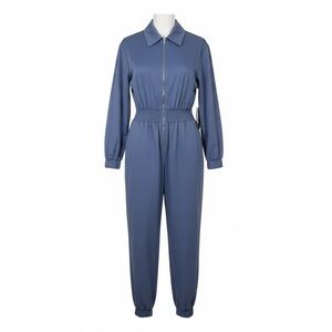 Utility Zip-Front Women's Jumpsuit Mineral Blue